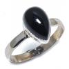 Natural Black Onex Gemstone Handmade 925 Sterling Silver Jewelry Ring S.9 Q0B06
