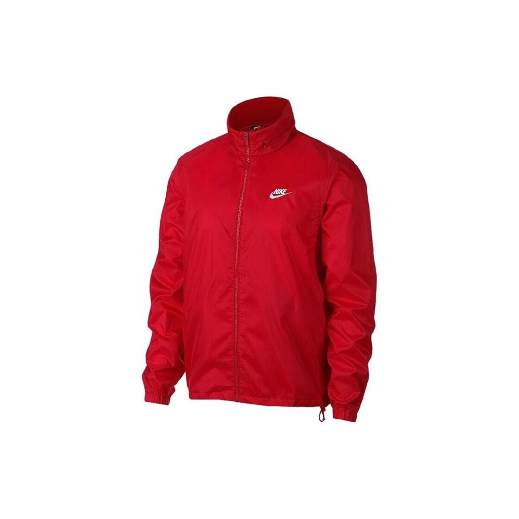Nike Alphabet Logo Stand Collar Sport Zip Jacket Men Jackets Red AR2239-657