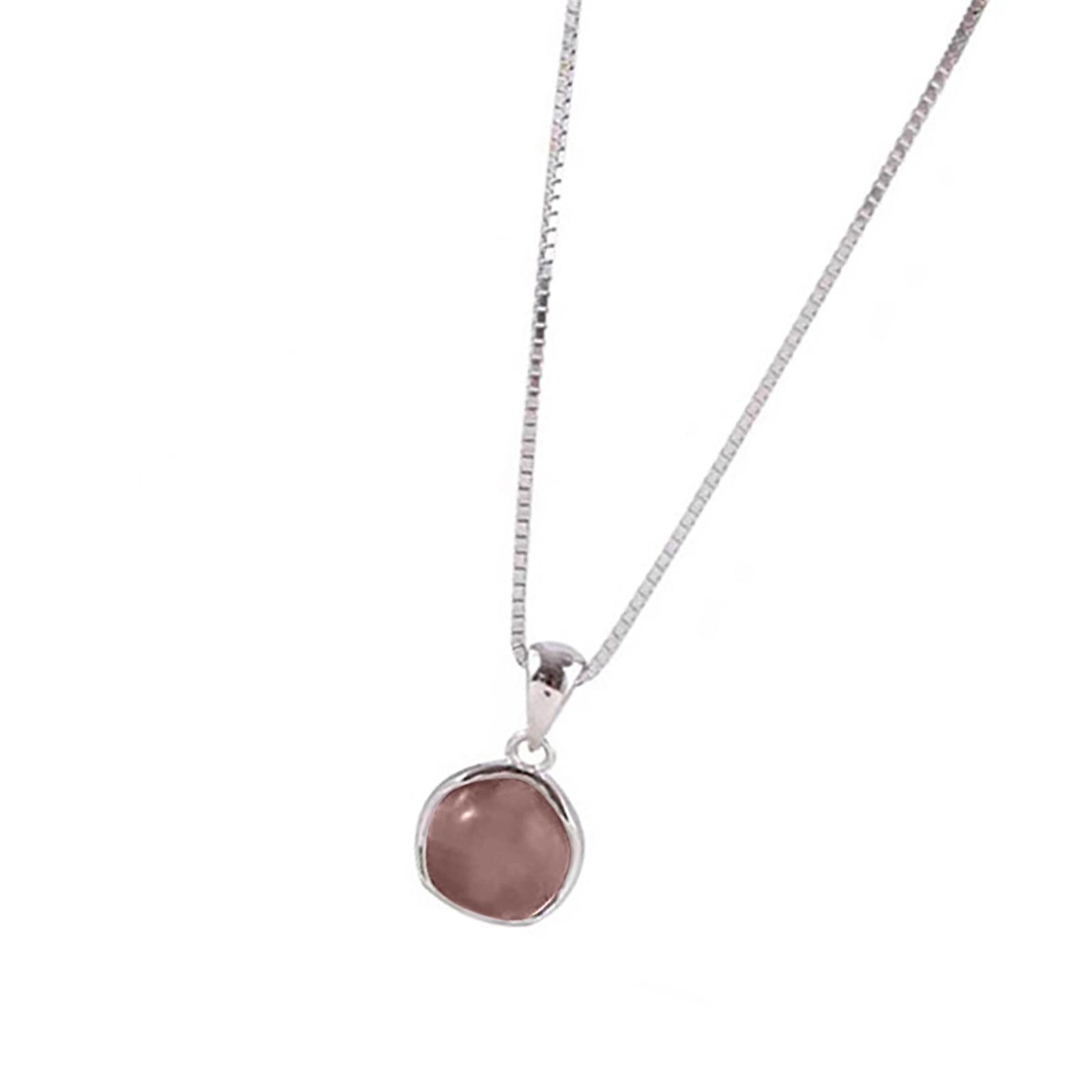 

Elegant Korean Fashion Round Pendant Necklace Adjustable Length Neckchain Trendy Women s Accessories for Daily Wear розовый