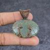 Aquamarine Handmade Copper Wire Wrap Jewelry Pendant 1.85" b4p28