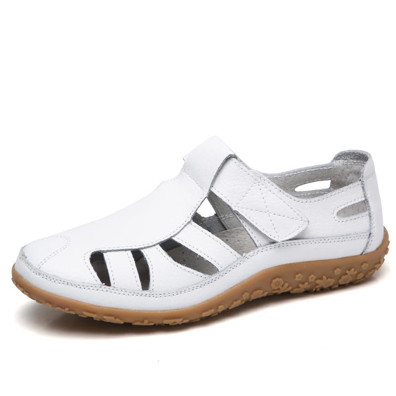 Women's Sandals Summer Essentials Mary Jane Beach Breathable Flat Shoes Closed Toe Casual Soft Walking Sandals for Girl Plus Size