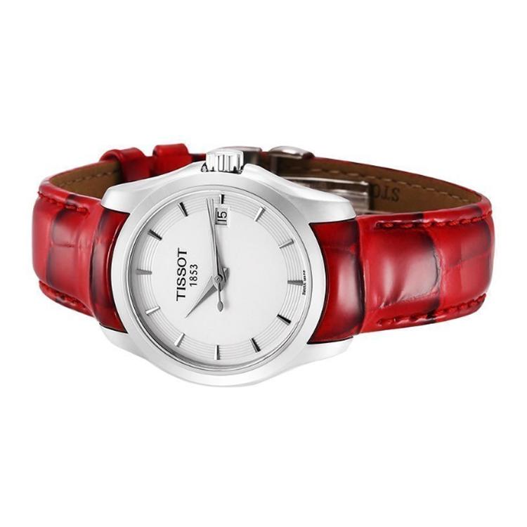 Tissot Kutu Collection Quartz Horloge Dames 32mm Wit Wijzerplaat Roestvrijstalen Kast T035.210.16.011.01