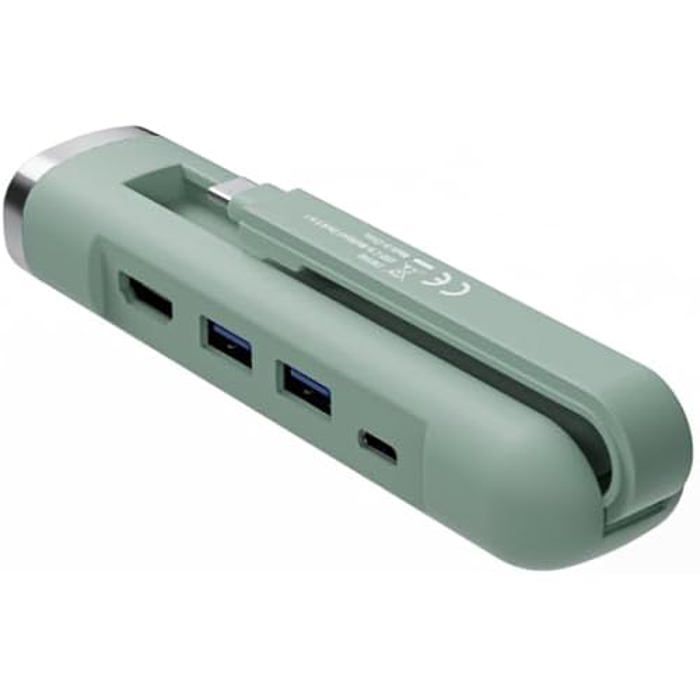 Hub USB-C et USB-A multiprotocole EWENT - HDMI 4K à 30Hz - 5 en 1 - Vert