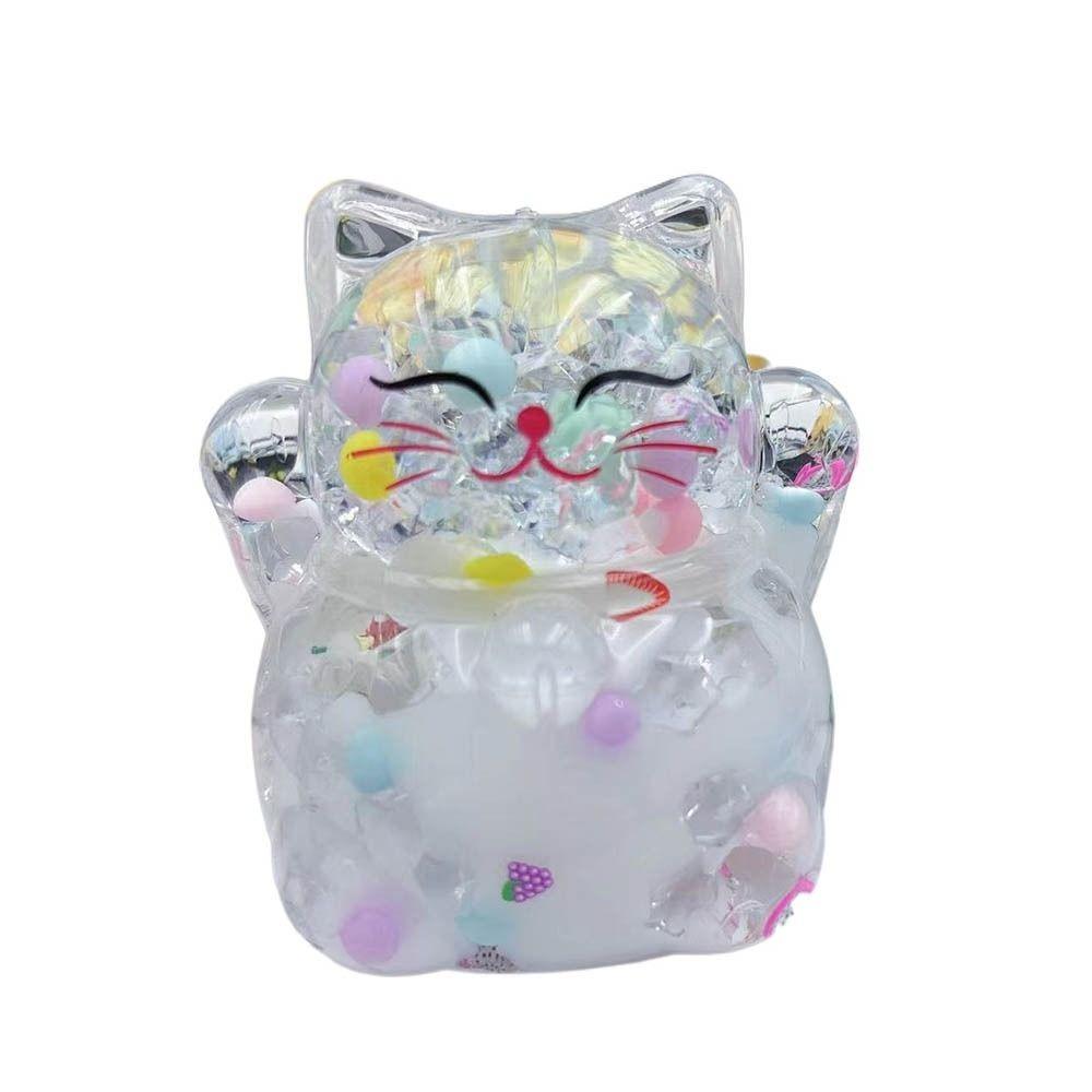 

Блестящие украшения кукольные настольные украшения Nagaya Fortune Cat мультяшная модель кошки игрушка подарки белый