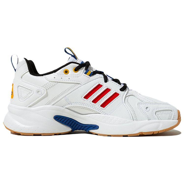Adidas Neo JZ Runner Leather Suede Casual Slip-Resistant Durable Lightweight Low-Top Lifestyle Shoes Unisex Sneakers White Red IG9432