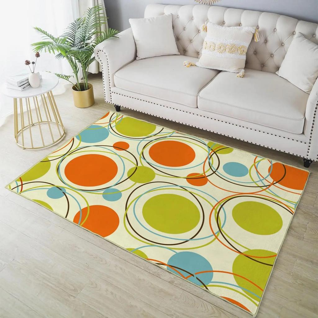 Colorful Non-Slip Area Rugs Washable Rug Carpet for Living Room Rainbow Stripes Home Decor Rugs for Game Room Classroom Bedroom