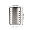 Stainless Steel Cooking Utensil Holder Easy Cleaning Metal Canister Thickened Weighted Base for Organize Drawers and Countertops