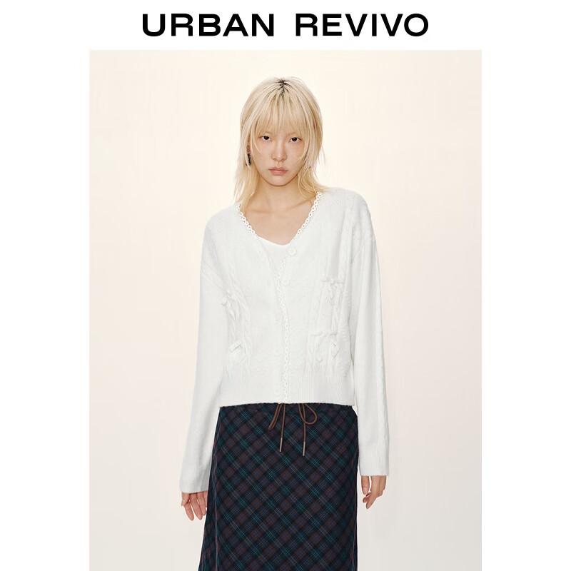 

UR Women s V-Neck Lace Bow Knit Cardigan XL