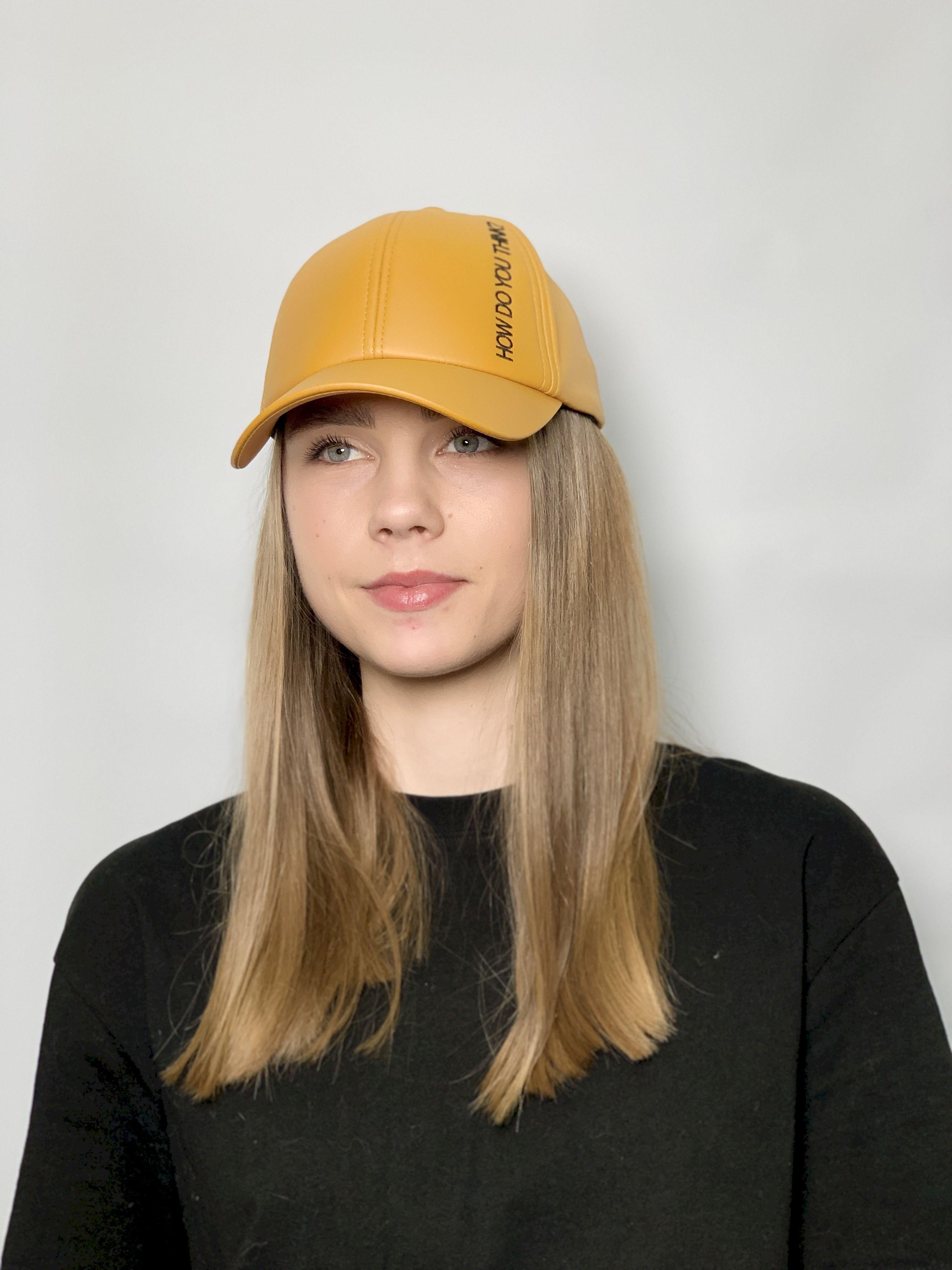 

Стильна жіноча кепка для повсякденного носіння із захистом від сонця у спортивному стилі 54-59 гірчичний