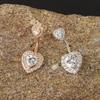 1Set Stainless steel navel stud set - Zirconium navel ring piercing jewelry