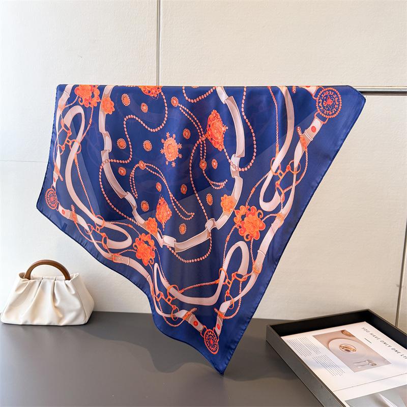 Fashion Print Silk Hairbands Scarf Women 2026 Spring New Elagant Floral Bandana Neck Kerchief Head Bands Foulard Female Scarfs