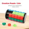 Kreatywna 3D Obrotowa Zjeżdżalnia Kostki Puzzle Kolorowa Wieża Dekompresja Nowość Kostki Puzzle Dla Dzieci Zabawka Rodzic-dziecko Montessori Rekwizyt Prezent