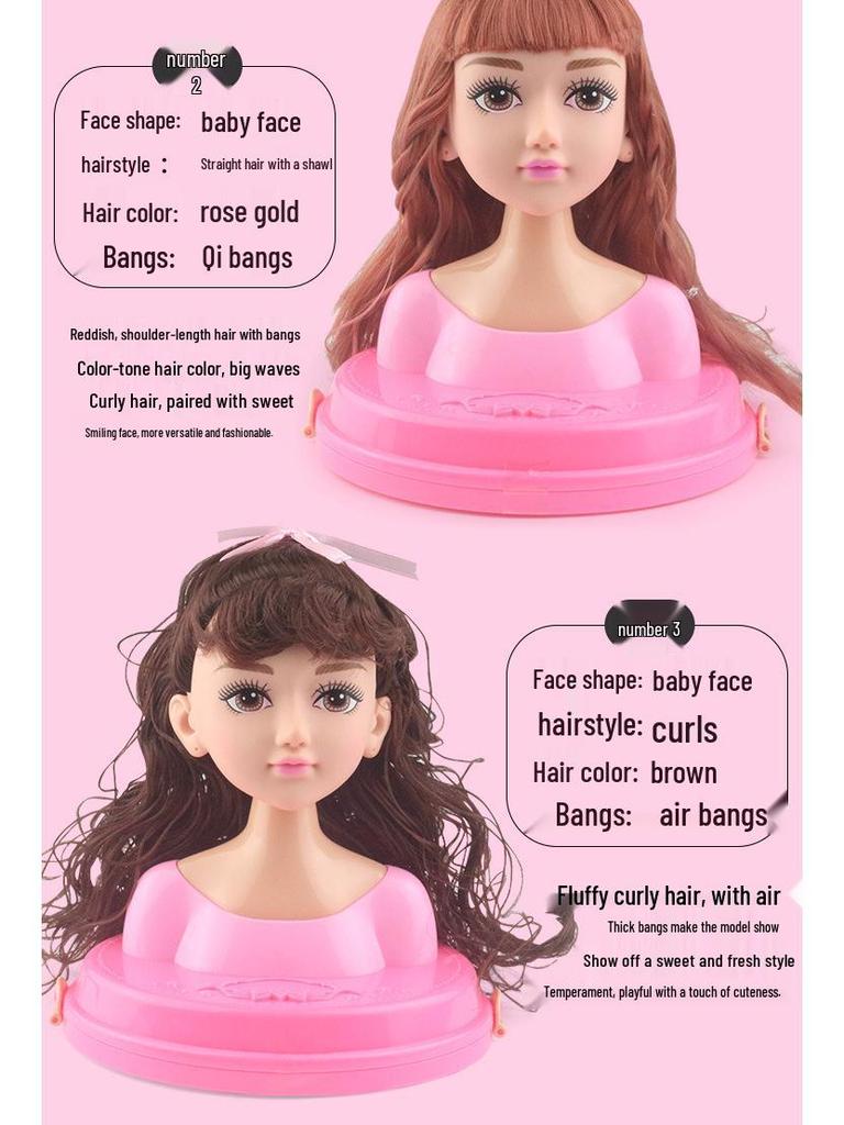 Hair Styling Barbie Doll Set: Half-body Princess Makeup Toy for Girls