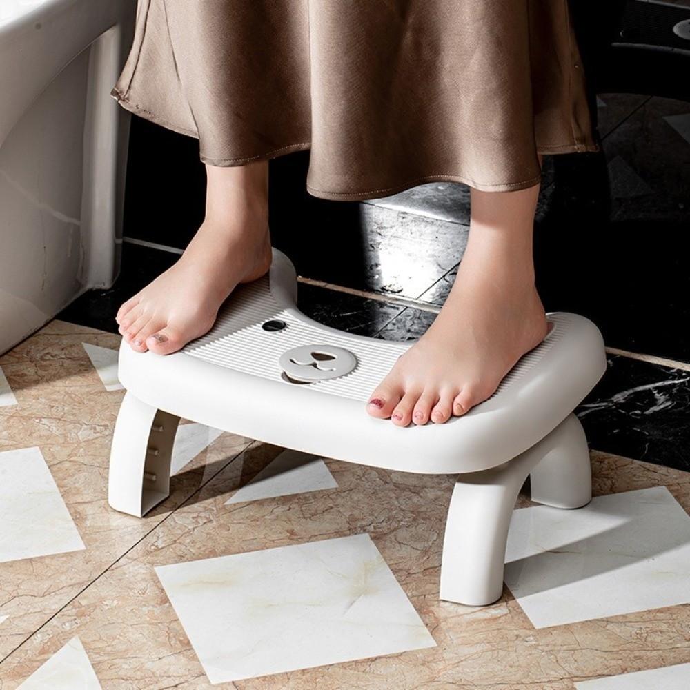 Ergonomic Bathroom Foot Stool Foldable Under Desk Footrest  Pregnant Woman
