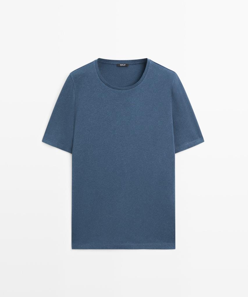 Masimodutti Linen Blend Short Sleeve T-Shirt