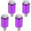 4 Pcs Car Engine Motor Hood Vent Spacer Riser Hood Vent Spacer Riser Kit Aluminum Alloy 8mm Purple