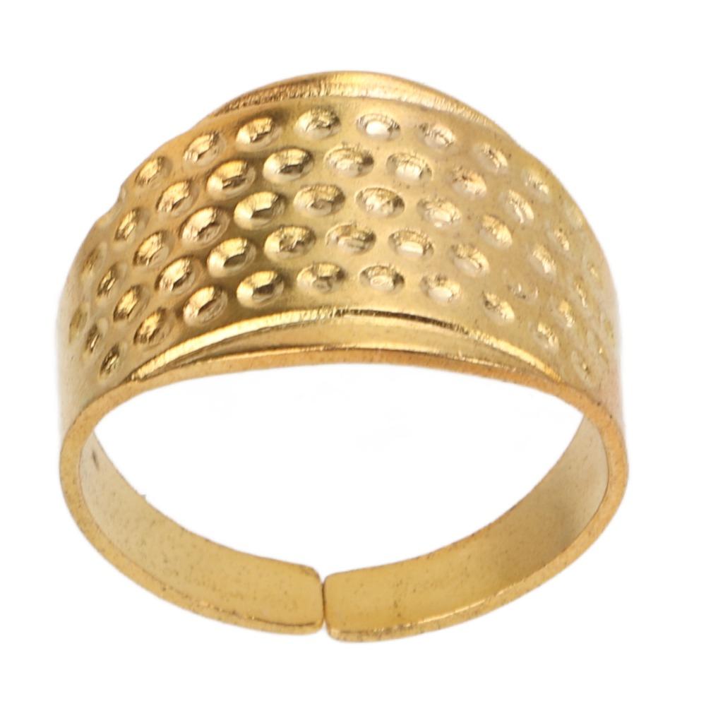 14pcs Finger Protector Ring Thimble Gold Copper Thimble Adjustable Thimble Quilting