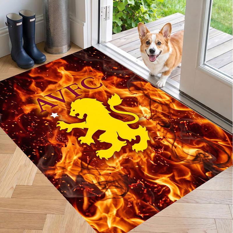 Soft Floor Carpet Aston Villa Football Pattern Area Rug Decorative Mat For Home Room Decoration