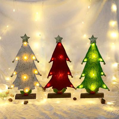 Mini LED Weihnachtsbaum Tischschmuck Frohe Weihnachten Dekorationen für Zuhause Weihnachtsschmuck Kindergeschenke 2024 Frohes Neues Jahr