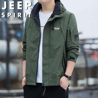 JEEP SPIRIT Men's Hooded Casual Outdoor Jacket