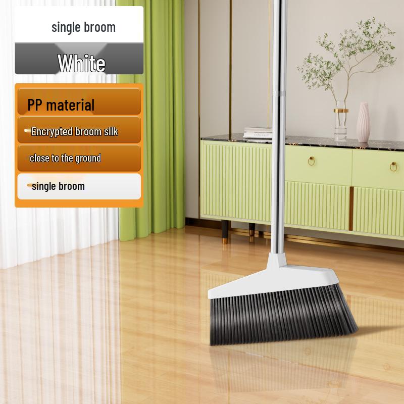 Heavy-Duty Broom and Dustpan Set with Wide Soft Bristle Broom