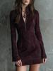  New Amazon Independent Station Semi-turtleneck Zipper Embroidery Plus Lace Lace Hip Skirt