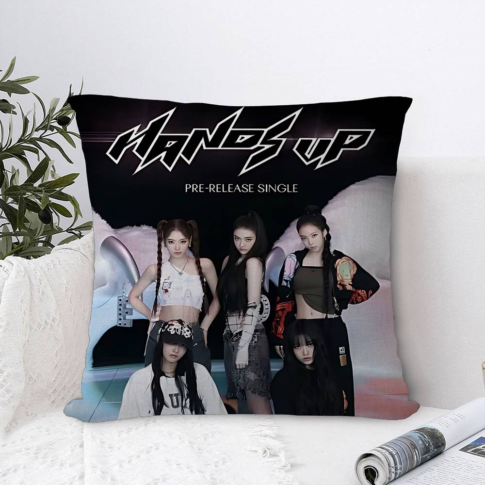 Hot Kpop Girl Mmeovvs Pillowcase Toon Gift Cushion Cover Bedroom Home Sofa Chair Seat Decor Pillow Case