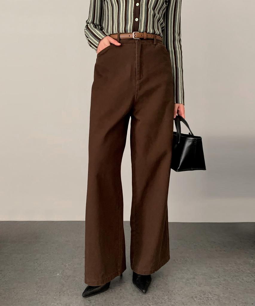 Baseukala Peach Cotton Wide Pants (3Colors)