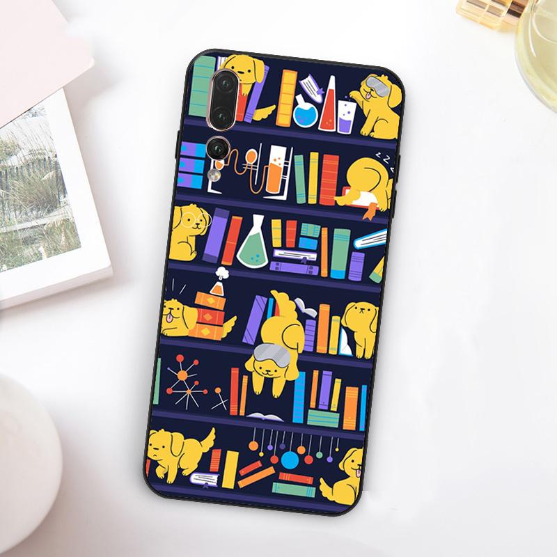 

Library Magic cats Kitten For Huawei Nova 5T 9 10 SE 7i 8i 11i 12i Y73 Y90 Y70 Y72 Y61 Y91 Y60 P20 P40 P30 Lite Case Huawei P40 Lite 4G