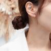 ESTELLE [Official] Women's Hoop Earrings, 18K Yellow Gold, 0202-3387-0019-0000