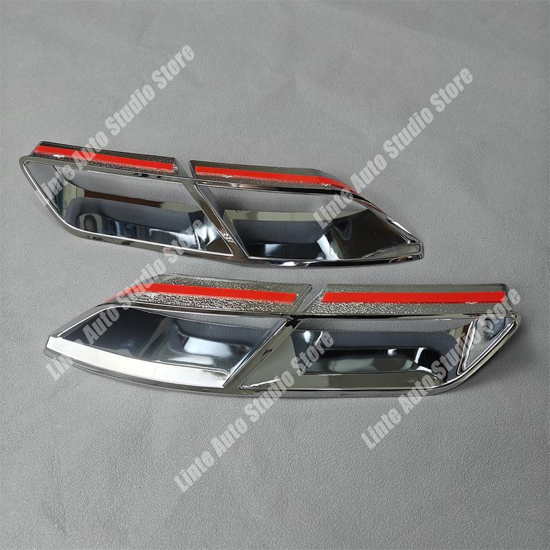 For Volkswagen Passat B8.5 2019 2020 2021 2022 2023 Rear Bumper Silver Plating Decorative Strip Spoiler Splitter BodyKits Tuning
