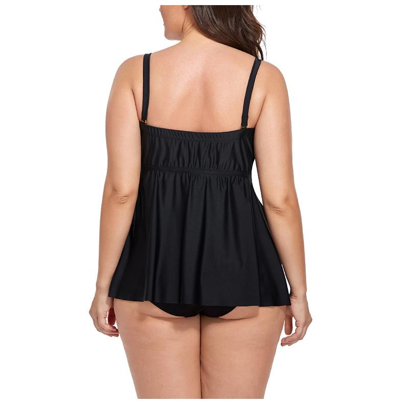 Women's Plus Size Halter Bandeau Swimsuit - European & American Style, Sexy Seaside Vacation Wear