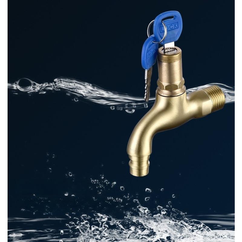 Anti-theft faucet 4 points Garden Balcony Water Tap Plastic Water Hose Quick Connector Single Cooled Watering Fittings Tool