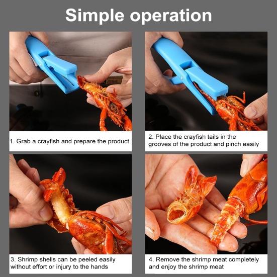 2Pcs Shrimp Peeler Crawfish Shucker for Peeling Shrimp Tails Easy Peeler Crawfish Sheller Tool Kitchen Gadget