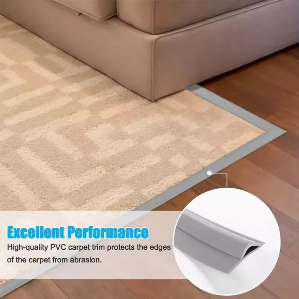1PC 3meters/118.11in Transition Edge Strip, Carpet Edge Strip, Floor Edge Strip Rough Edged Floor Edging Strip, Easy To Install