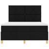 Boxspring Bed with Headboard Black 140 x 200 cm Fabric
