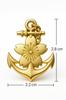 Don Flyee Imperial Japanese Navy Cherry Blossom Anchor Design Naval Insignia Pin with Butterfly C0039 Clutch, Alloy, Gift,