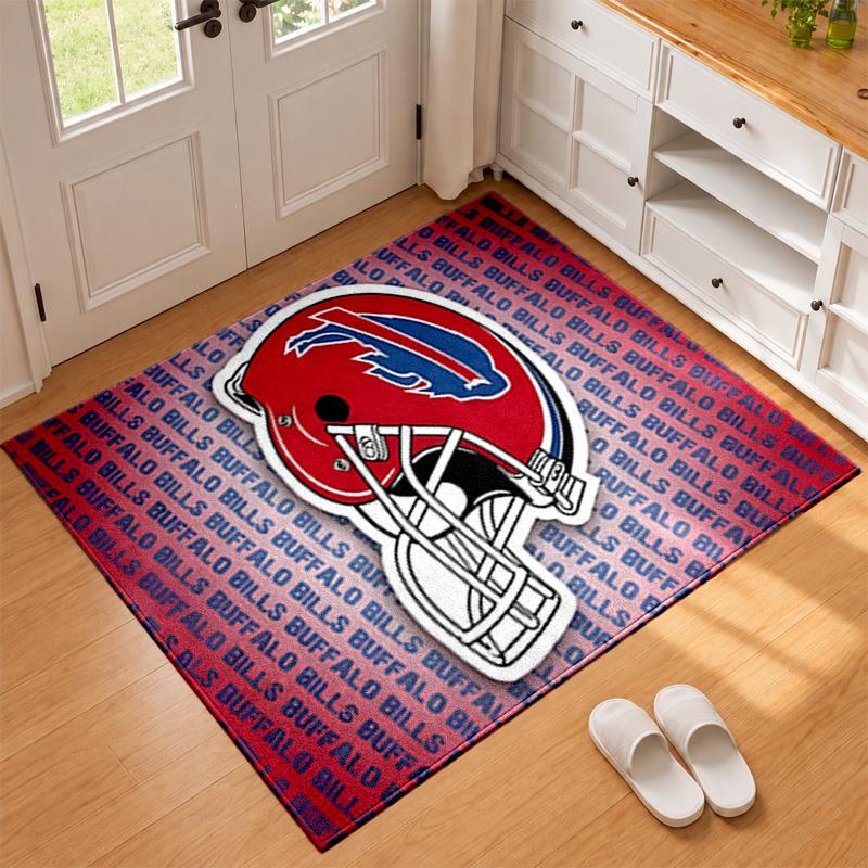 Buffalo Bills Carpet Door Mat for Living Room or Bedroom Protective Mat Under Chair Office Decoration Christmas Gift Birthday Present