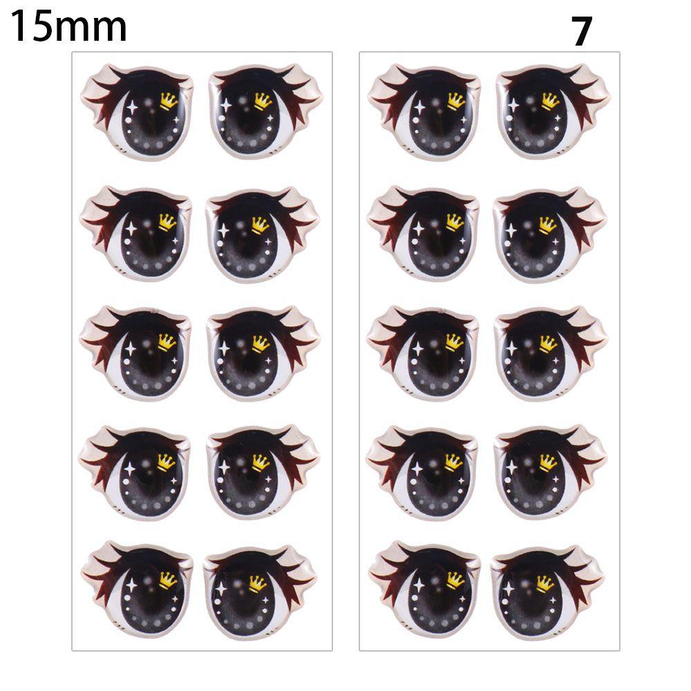 Toys DIY Doll Accessories Face Organ Paster Clay Decals Love Cute Sticker Cartoon Eyes Stickers