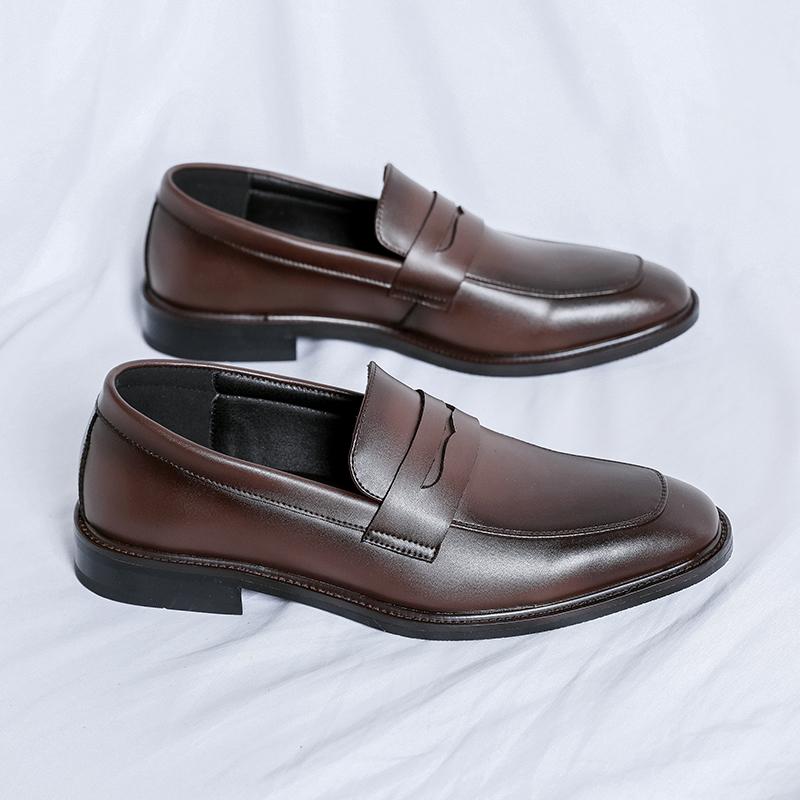 Luxury Brand Men's Loafer Shoes Leather Walking Shoes Slip-on Business Shoe Wedding Shoes Comfortable Man Breathable Drive Flat