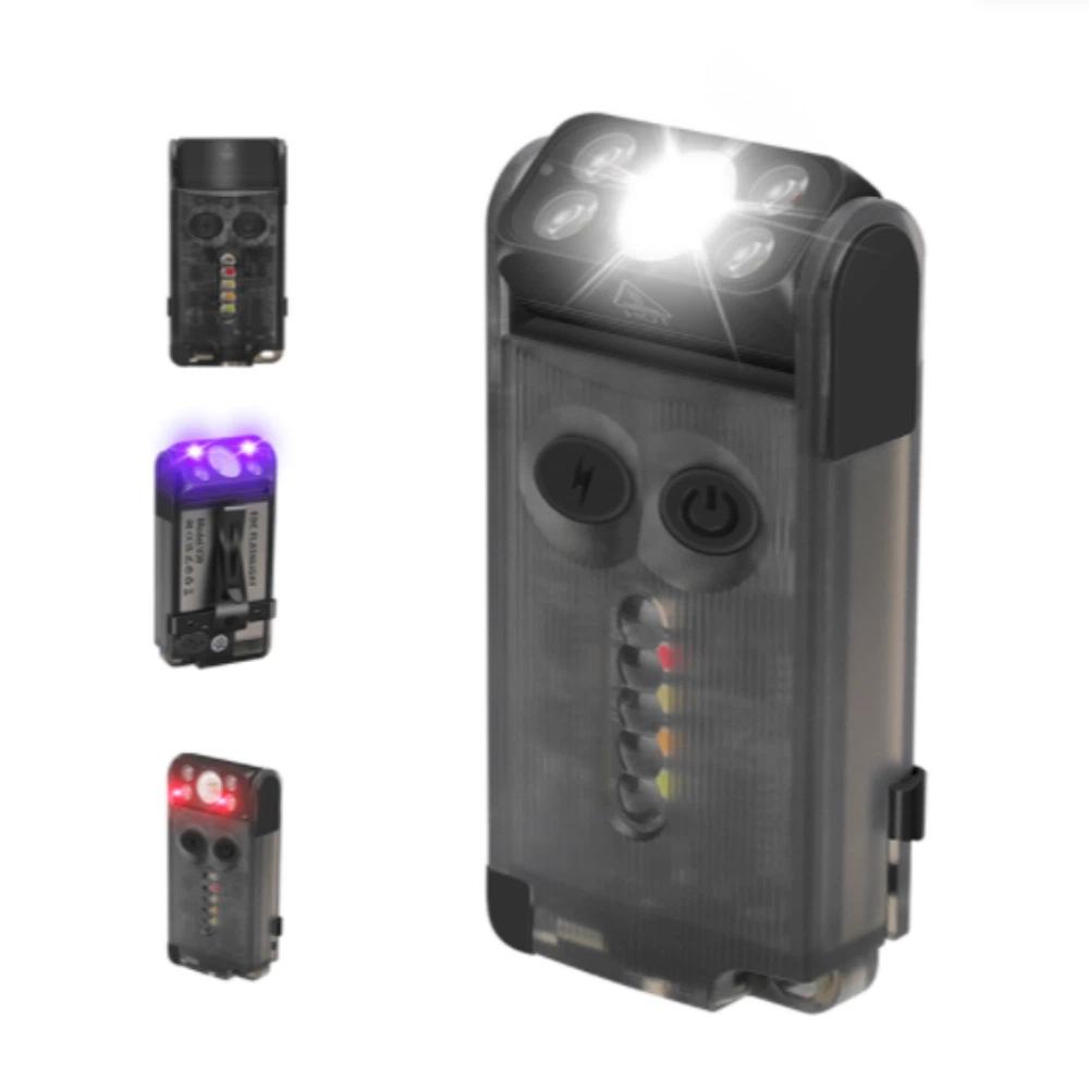 Portable Multi-function LED Flashlight Rechargeable Waterproof Work Light Mini Size with Magnet Buzzer Torch Emergency Use