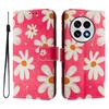Pink Daisy Luxury Painted Leather Case Wallet PU Leather Book Style Cover for Oneplus 9R,8T,Nord CE2 5G,Nord 2T,Nord N300,Oneplus 11 12...