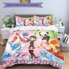 Anime Pokemon Trainer Bedding Set Personalized Washable Custom 3Pcs Duvet Cover Pillowcases Soft Microfiber Home Bedroom Gift