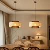 Vintage Japanese Style Pendant Light Living Room Decoration Woven Bamboo Chandelier Restaurant Kitchen LED Hanging Lamp
