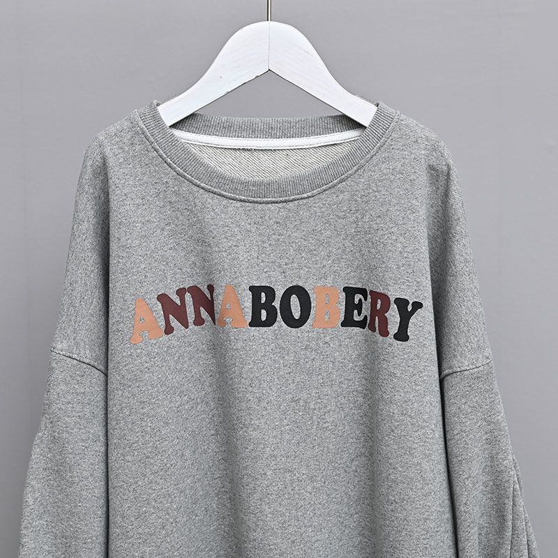 Sweatshirt for Women Cotton Loose Oversized Long Sleeve T-Shirt Fleece Thickened Comfortable Round Neck Casual Pullover Top Sweatshirt