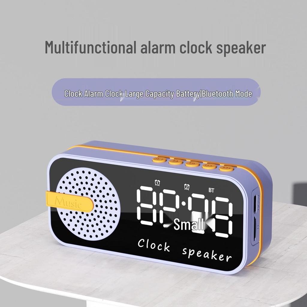 Bluetooth Clock Speaker Z7: Smart Desktop Alarm with Deep Bass.