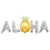 Hawaiian Letter Foil Balloon Pineapple Decorative Balloon Set Rose Gold Balloon