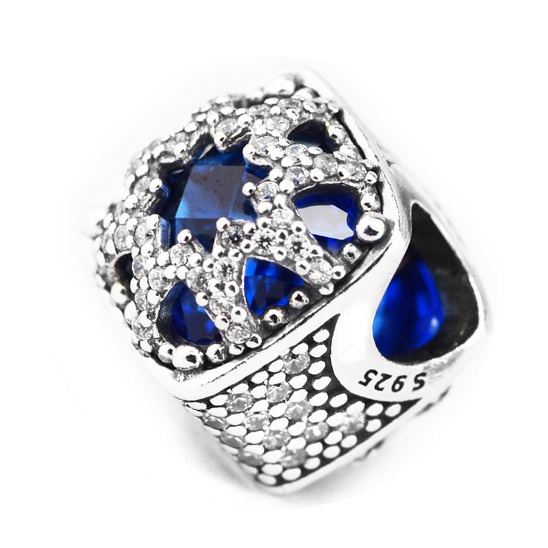 Autentisk 925 Sterlingsilver Berlock Glaciärskönhet Pärlor Berlocker Passar Original Armband Dam Smyckestillverkningsaccessoarer