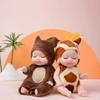 6Pcs Cute Mini Reborn Dolls Toy Set Sleeping Babies with Clothes Accessories Ideal Birthday Gift for Kids Kawaii Princess Dolls