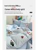 G5Z Washable Cartoon Towel Quilt Cover & Bed Sheet Set - 4 Pieces for Dormitory, All Seasons